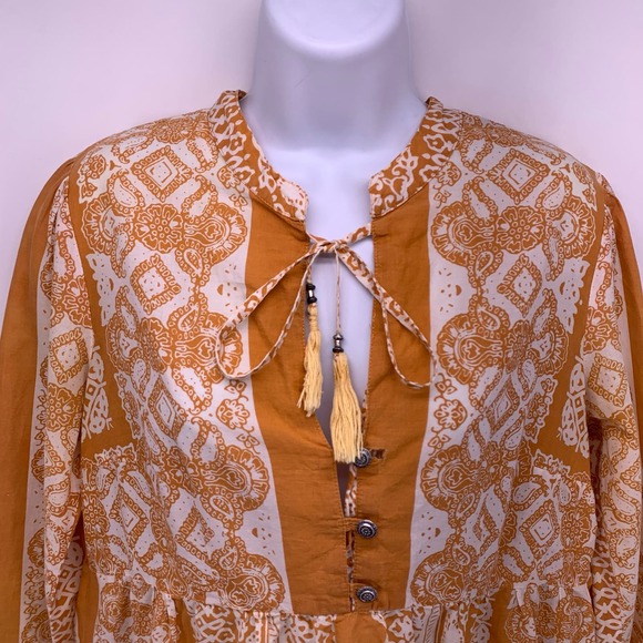 Prana Boho Tunic Blouse Tops Womens Size M - Picture 3 of 8